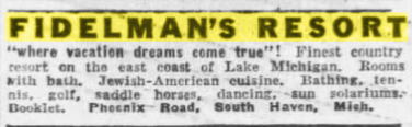 Fidelmans Resort - 1934 Ad St Louis Post Dispatch